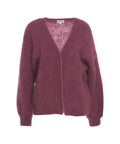 Cardigan in mohair 'Lee' #viola