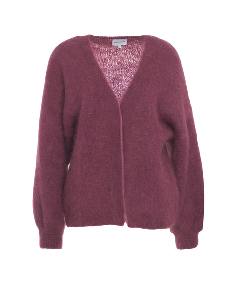 Cardigan in mohair 'Lee' #viola