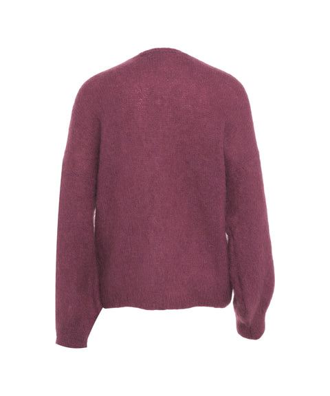 Cardigan in mohair 'Lee' #viola