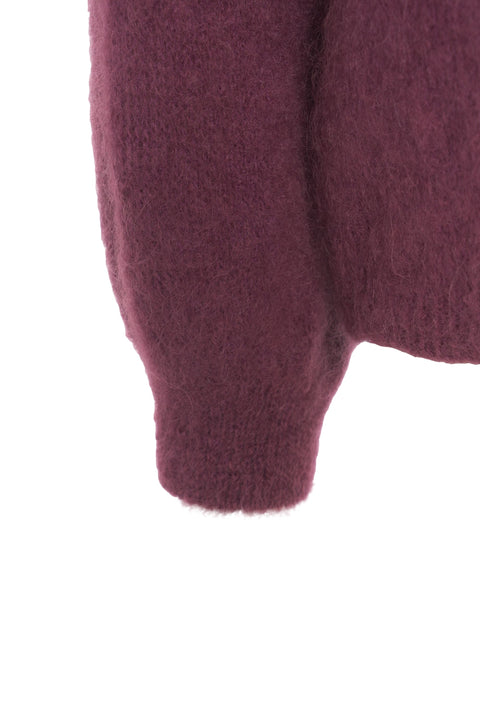Cardigan in mohair 'Lee' #viola