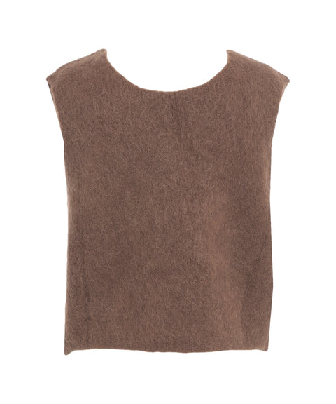 Gilet in maglia 'Telma' #marrone