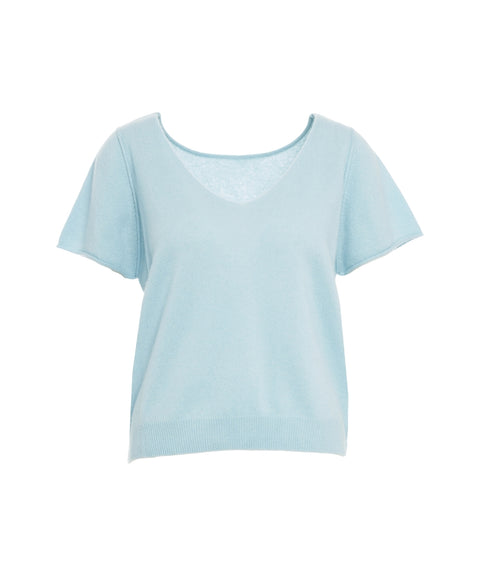 T-shirt in cashmere 'Biarritz' #blu