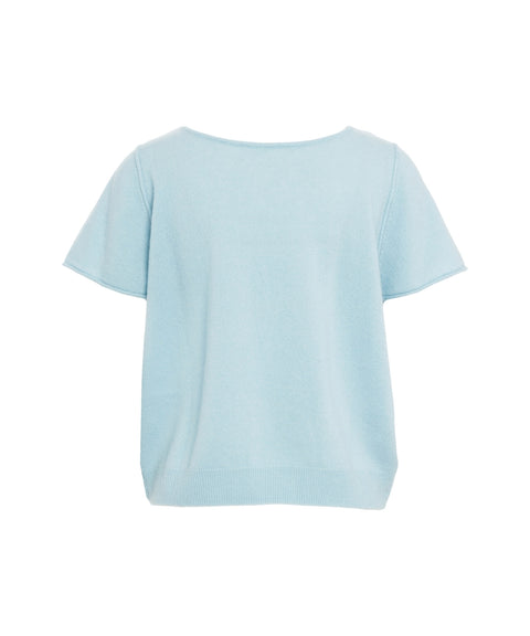T-shirt in cashmere 'Biarritz' #blu
