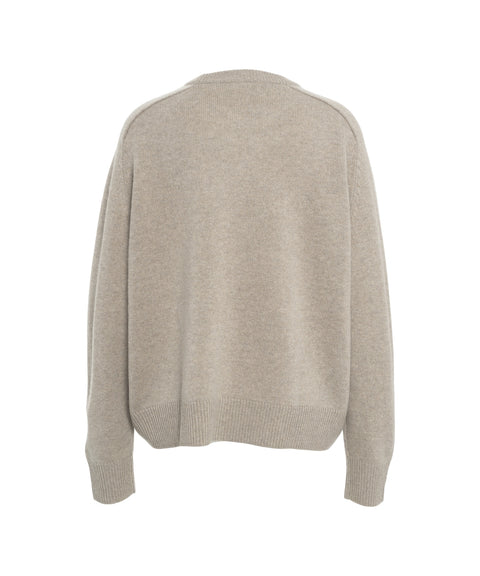 Maglione oversize in cashmere #grigio
