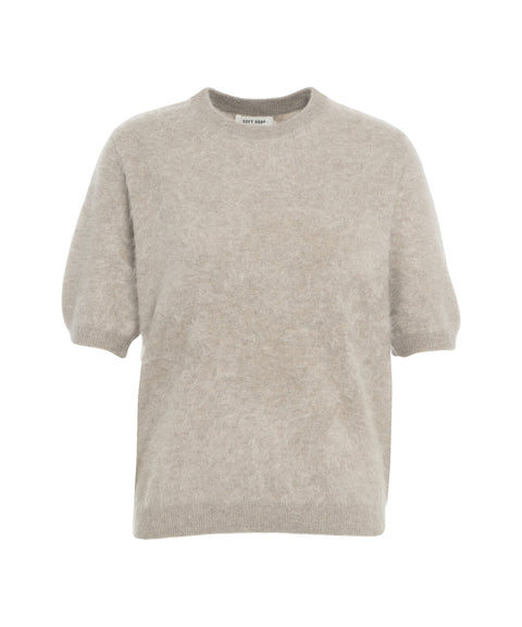T-shirt in cashmere brushed #grigio