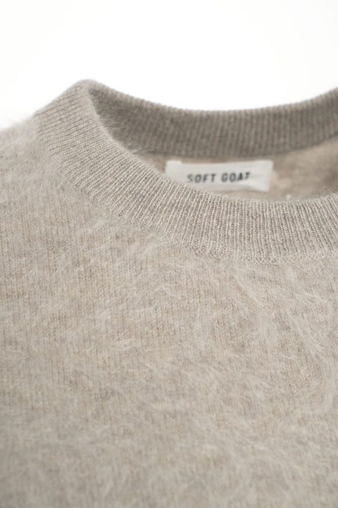 T-shirt in cashmere brushed #grigio
