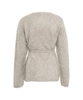Cardigan in cashmere brushed #grigio