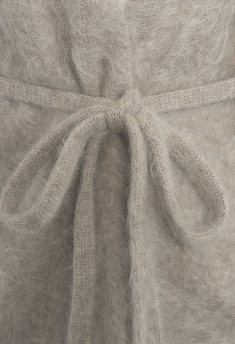 Cardigan in cashmere brushed #grigio