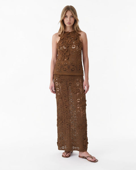 Top con ricami 'Nymphaea'