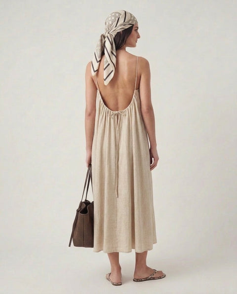 Abito maxi in misto lino 'Heaven'