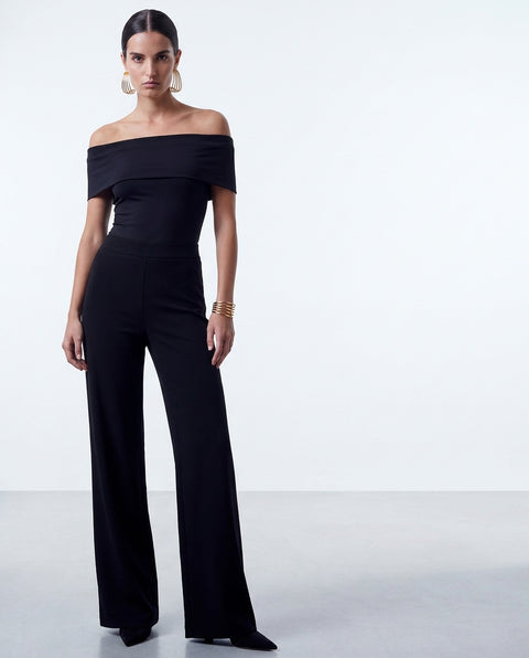 Body with carmen neckline