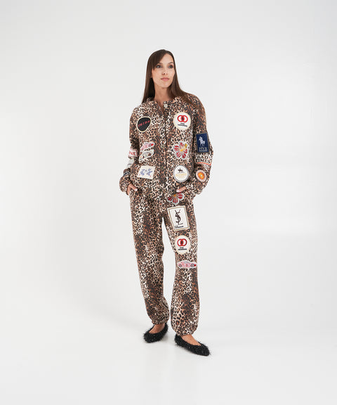Joggers con stampa animalier