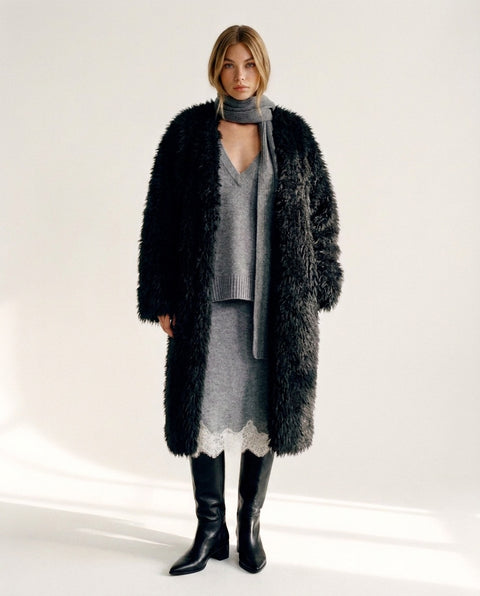 Cappotto in ecopelliccia 'Carolina'