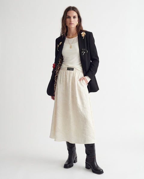 Blazer con applicazioni floreali