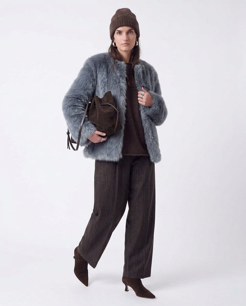 Pantaloni a gessato 'Noa Crop'