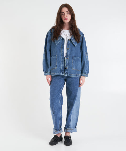 Denim Jacke mit Stickerei 'Neve'