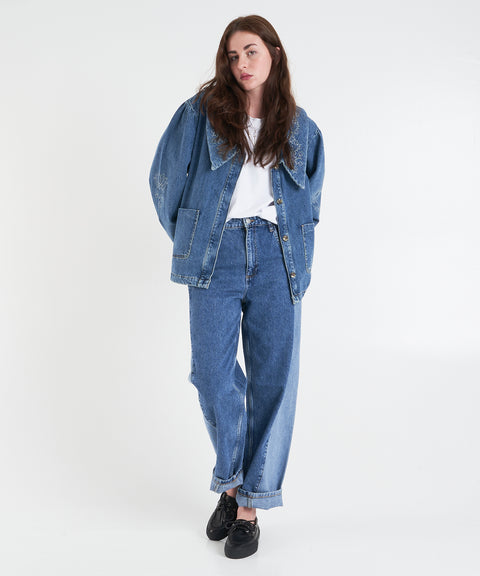 Denim Jacke mit Stickerei 'Neve'