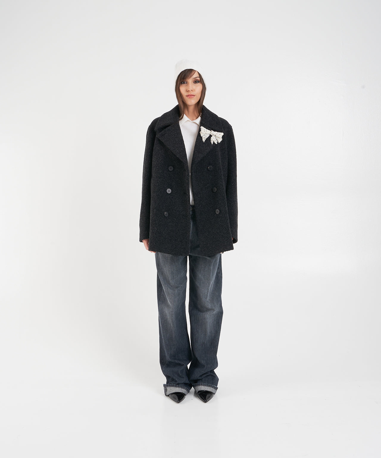 Harris Wharf London Knit bouclé peacoat Grey Women – MAXIMILIAN.it