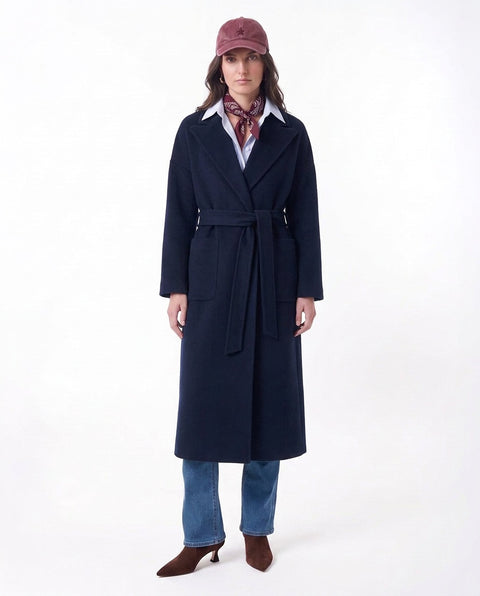 Coat with patch pockets