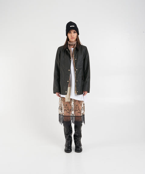 Belstaff Gewachste Jacke 'Burghley' Schwarz Damen –