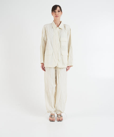 Jacke mit Plissee-Falten