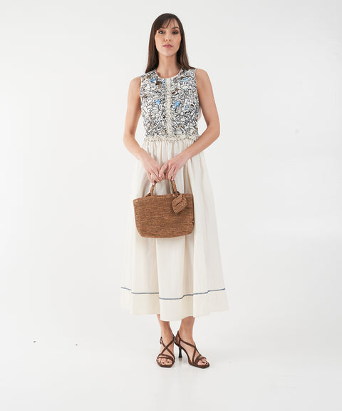 Maxi dress with glass beads 'Ilana'