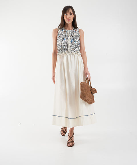 Maxi dress with glass beads 'Ilana'