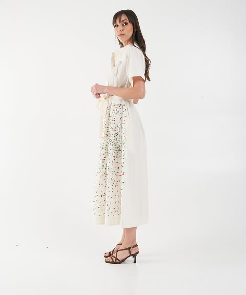 Abito con applicazioni floreali 'Lauris'