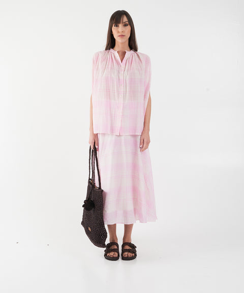 Blusa a quadri 'Iris'