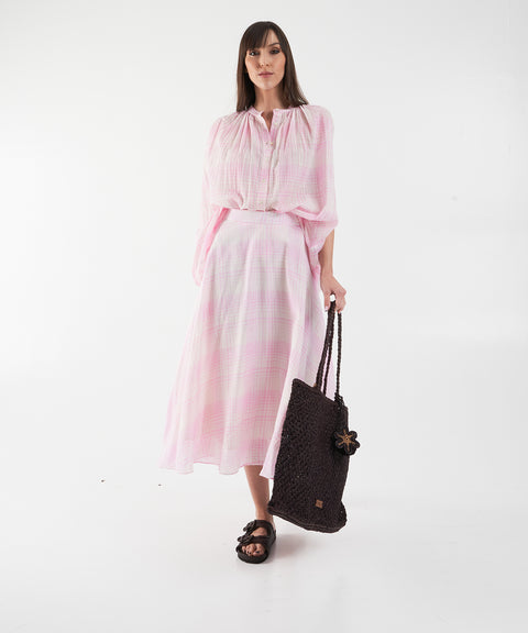 Blusa a quadri 'Iris'