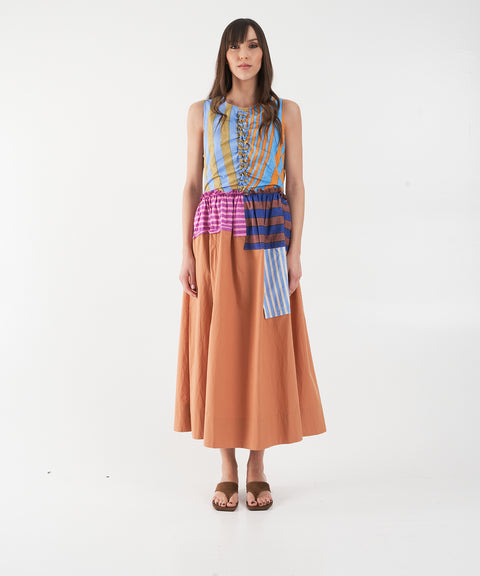 Abito maxi patchwork 'Ilana'