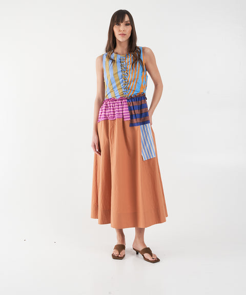 Abito maxi patchwork 'Ilana'
