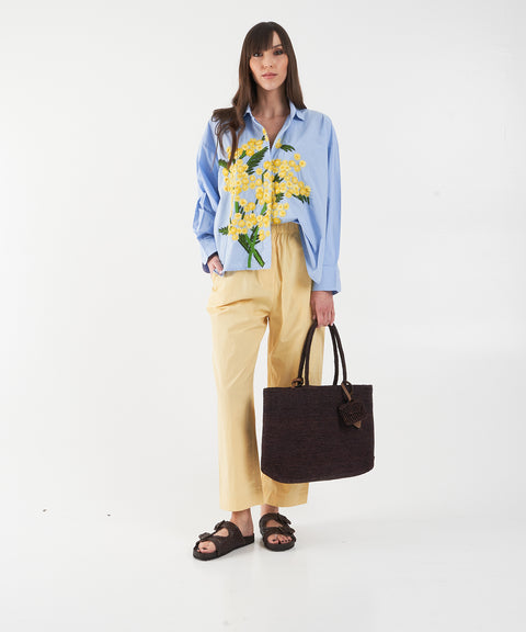 Camicia con ricamo floreale 'Greta'