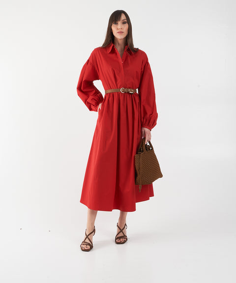 Chemisier Kleid mit Taillengürtel