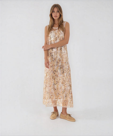 Abito maxi con strass 'Barika'