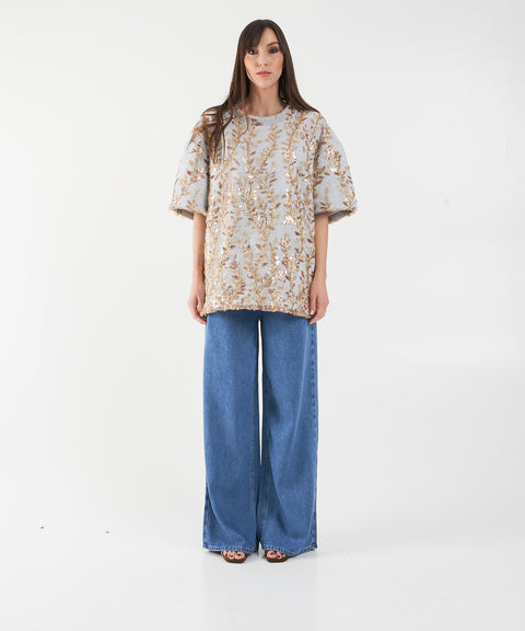 T-Shirt mit Pailletten 'Berfin'