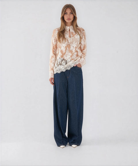 Blusa con pizzo 'Meelah'