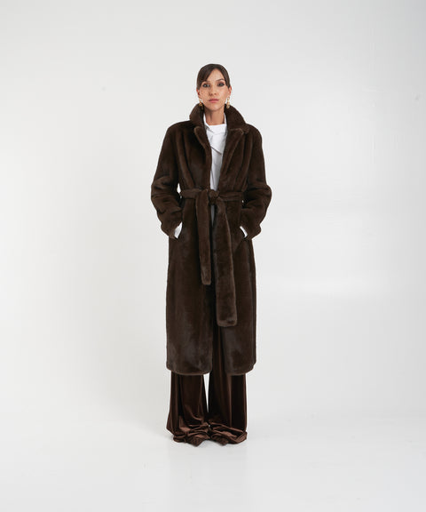 Cappotto in ecopelliccia