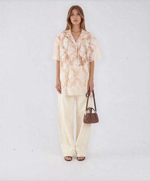 Blusa in pizzo 'Mannica'