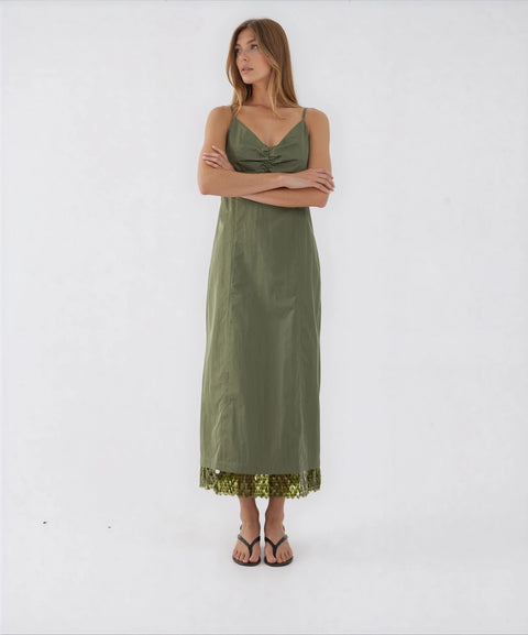 Abito maxi con dettaglio paillettes 'Atelia'