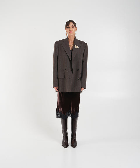 Top in velluto e pizzo 'Gilly'