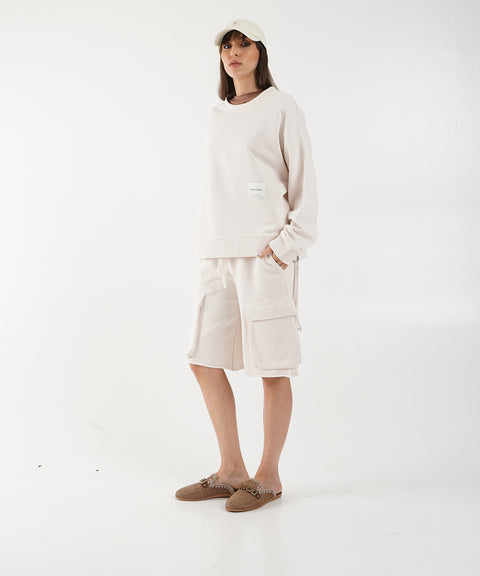 Felpa con etichetta logo