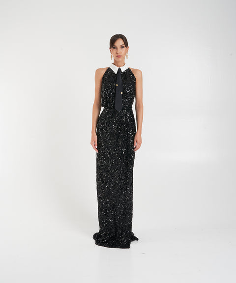 Maxikleid mit Pailletten 'Red Carpet'