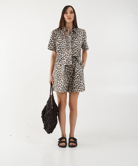 Bluse mit Animal Print