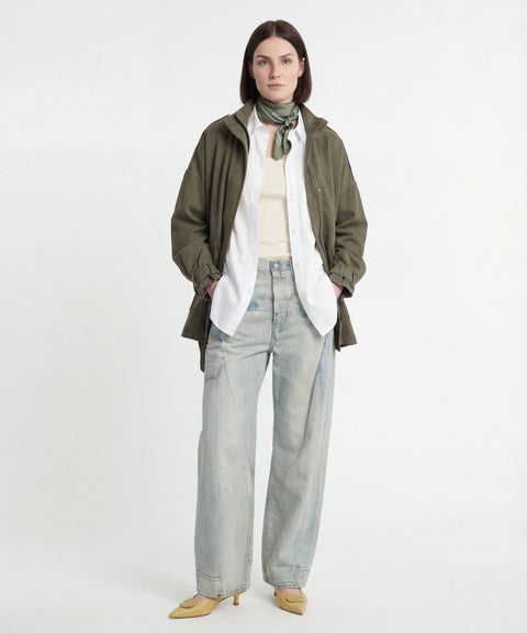 Giacca in pelle scamosciata