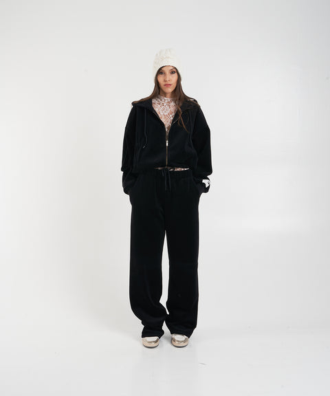 Felpa con cappuccio in ciniglia