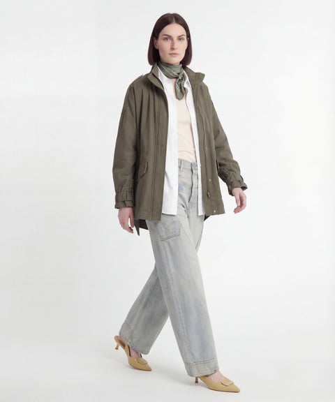 Giacca in pelle scamosciata