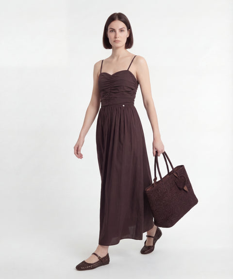 Poplin maxi dress