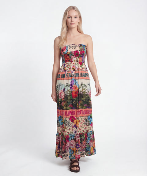 Abito maxi con stampa