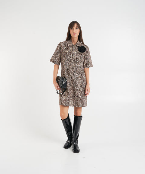 Abito con stampa animalier